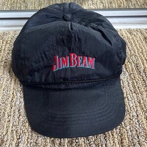 Jim Beam 100% Nylon Captain Hat Snapback Vintage Bourbon